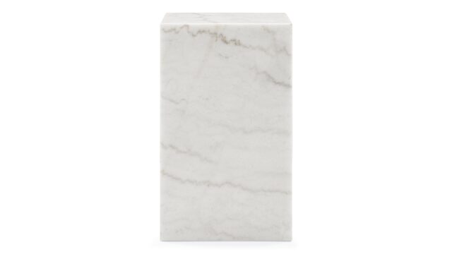 The Plinth – White Marble, Side Table