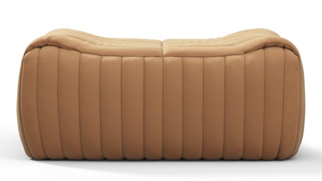 The Sandra – Camel Premium Leather, Ottoman