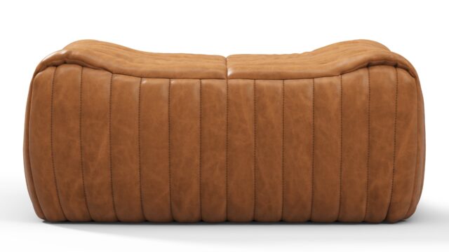The Sandra – Distressed Brown Premium Leather, Ottoman