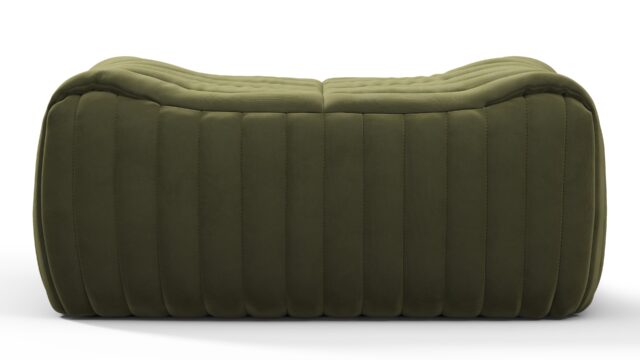 The Sandra – Olive Green Velvet, Ottoman