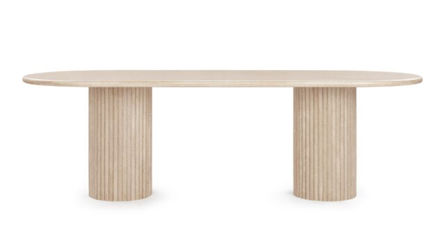 The Saturn – Travertine, 98in Dining Table