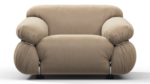 The Sesann – Stone Luxe Velvet, Lounge Chair