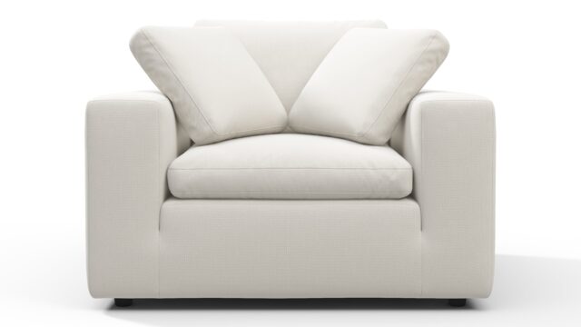 The Sky – Oatmeal Brushed Weave, Lounge Chair