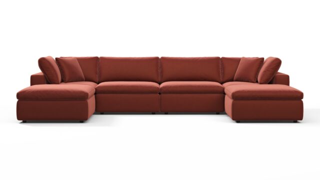 The Sky – Cinnamon Velvet, Sectional (Double Chaise)