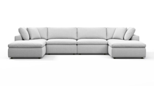 The Sky – Dove Linen, Sectional (Double Chaise)