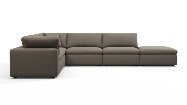 The Sky – Coffee Brushed Weave, Sectional (Left Corner)