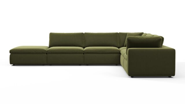 The Sky – Spruce Luxe Velvet, Sectional (Right Corner)