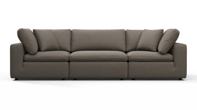 The Sky – Coffee Brushed Weave, Three Seater