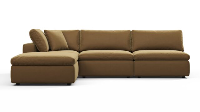 The Sky – Old Gold Velvet, Sectional (Left Chaise)