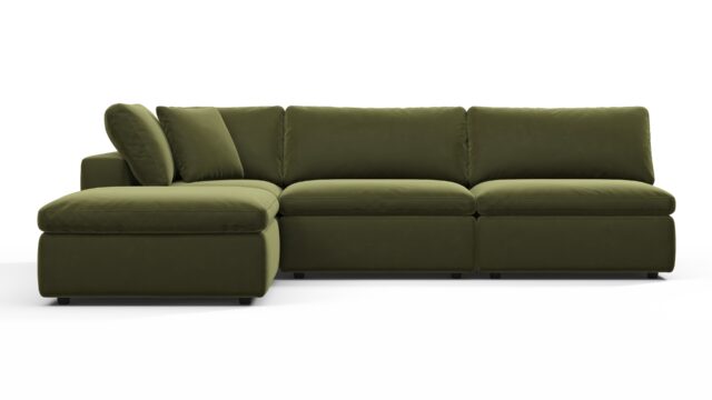 The Sky – Spruce Luxe Velvet, Sectional (Left Chaise)