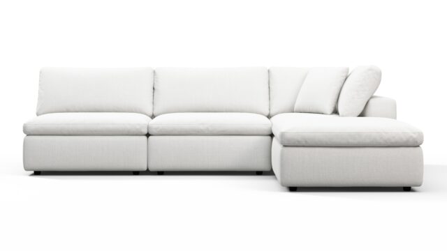 The Sky – White Linen, Sectional (Right Chaise)