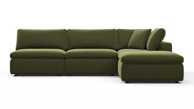 The Sky – Spruce Luxe Velvet, Sectional (Right Chaise)