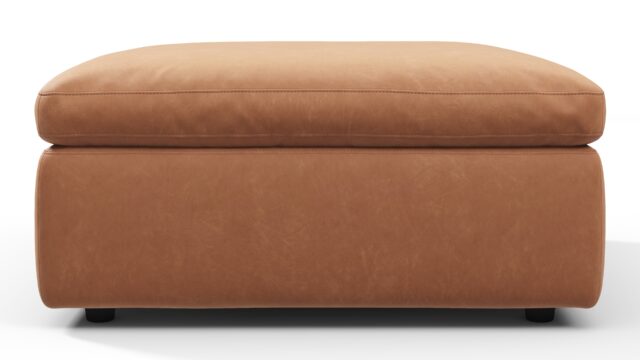 The Sky – Tan Vegan Leather, Ottoman