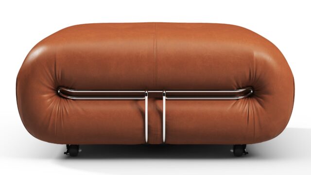 The Soriana – Tan Premium Leather, Ottoman