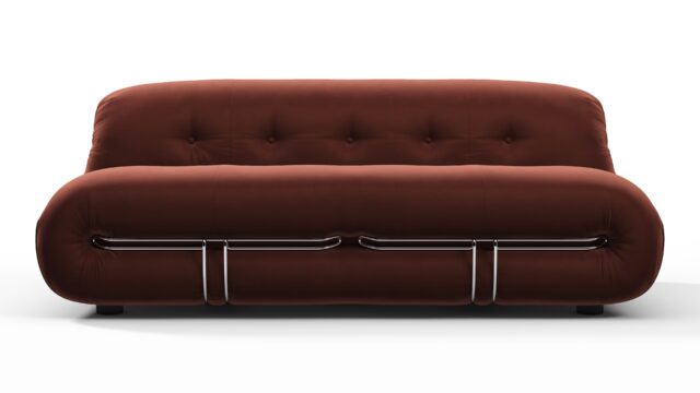 The Soriana – Burgundy Luxe Velvet, Two Seater Sofa