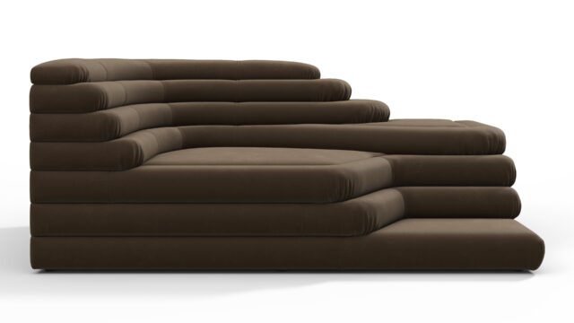 The Terrazza – Distressed Brown Vegan Leather, Left Arm