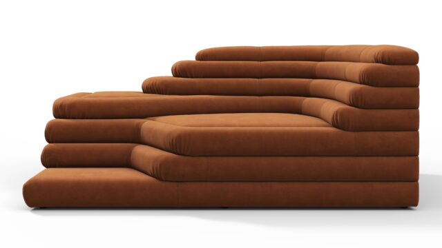 The Terrazza – Burnt Orange Vegan Suede, Right Arm