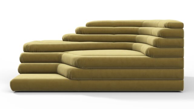 The Terrazza – Olive Gold Velvet, Right Arm