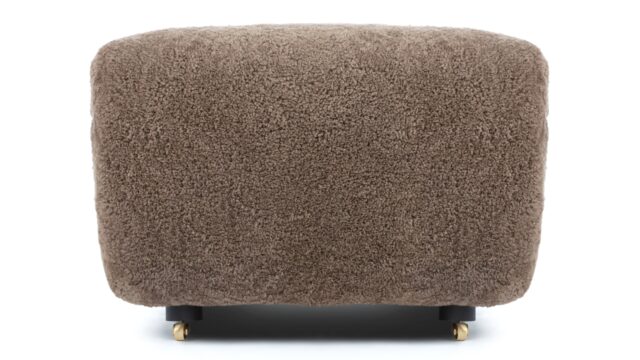 The Tired Man – Cappuccino Luxe Sheepskin, Ottoman