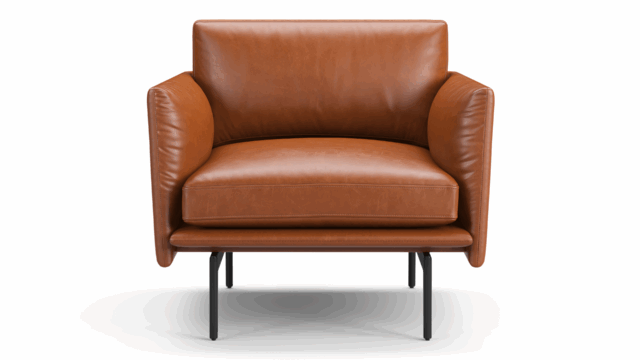The Toriko – Tan Premium Leather, Lounge Chair