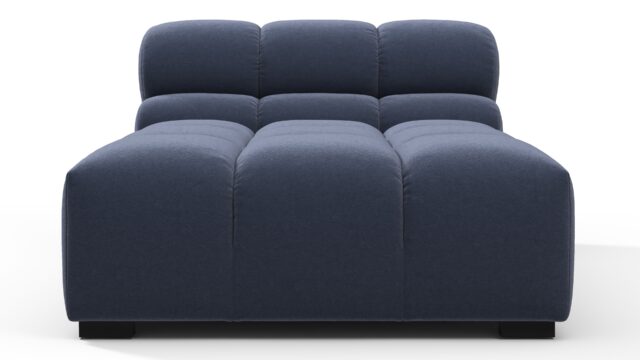 The Tufty – Royal Blue Wool, Armless Chaise