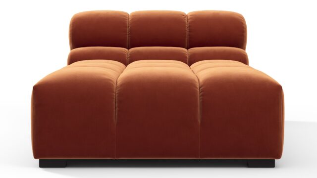 The Tufty – Spice Velvet, Armless Chaise