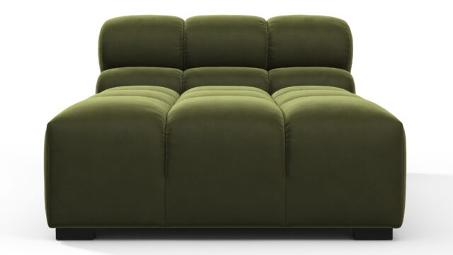 The Tufty – Thyme Luxe Velvet, Armless Chaise