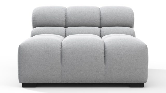 The Tufty – Light Gray Wool, Armless Module