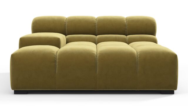 The Tufty – Olive Gold Velvet, Deep Large Armrest (Left)