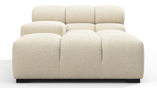 The Tufty – Eggshell Boucle, Deep Armrest (Left)