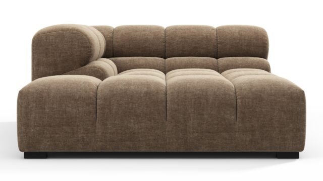 The Tufty – Cappuccino Brown Chenille, Deep Corner Half (Left)