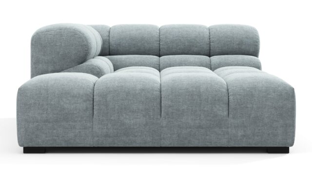 The Tufty – Cerulean Chenille, Deep Corner Half (Left)