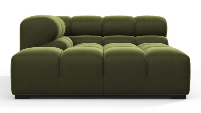 The Tufty – Thyme Luxe Velvet, Deep Corner Half (Left)