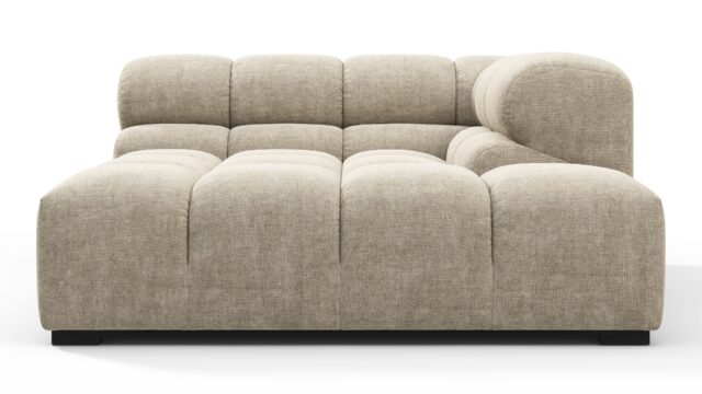 The Tufty – Beige Gray Chenille, Deep Corner Half (Right)