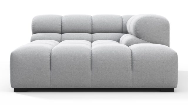 The Tufty – Light Gray Wool, Deep Corner Half (Right)