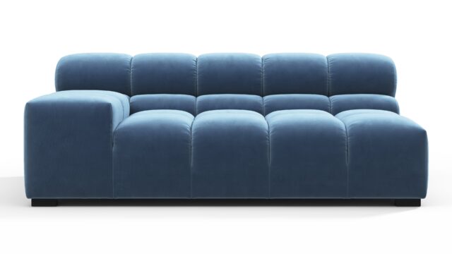 The Tufty – Aegean Blue Velvet, Extra Large Armrest (Left)