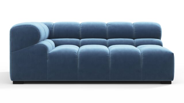 The Tufty – Aegean Blue Velvet, Extra Large Corner (Left)
