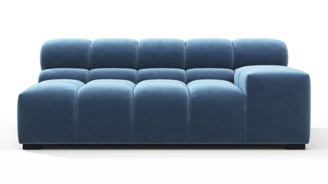 The Tufty – Aegean Blue Velvet, Extra Large Armrest (Right)