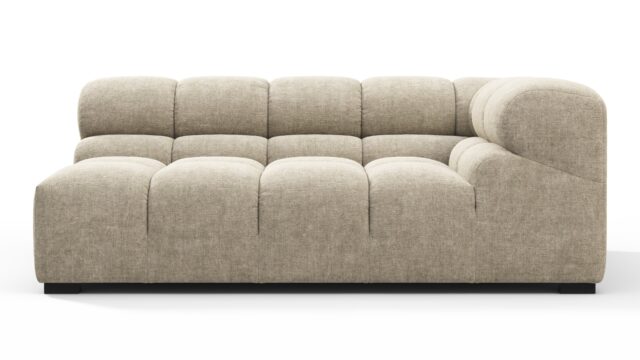 The Tufty – Beige Gray Chenille, Extra Large Corner (Right)