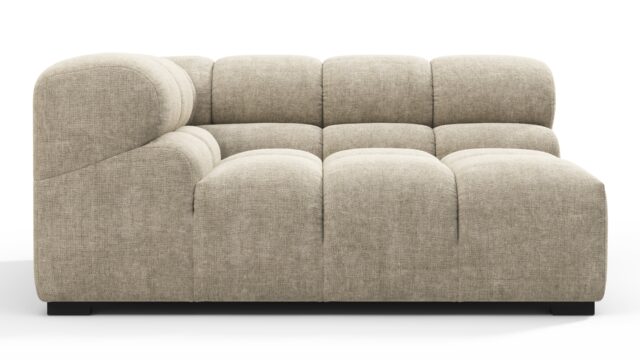 The Tufty – Beige Gray Chenille, Large Corner (Left)