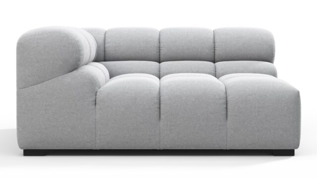 The Tufty – Light Gray Wool, Large Corner (Left)