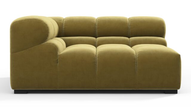 The Tufty – Olive Gold Velvet, Large Corner (Left)