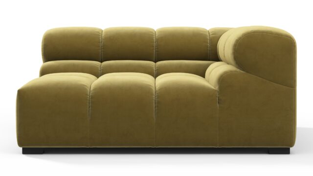 The Tufty – Olive Gold Velvet, Large Corner (Right)