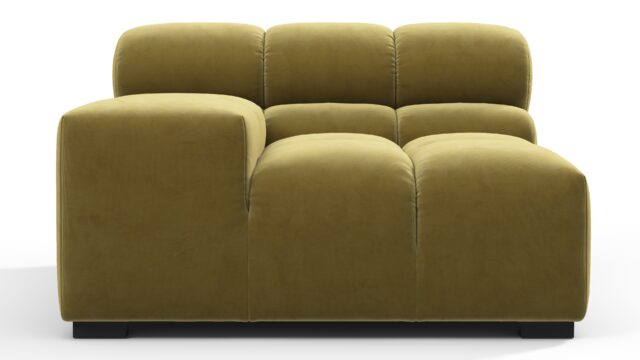 The Tufty – Olive Gold Velvet, Armrest (Left)