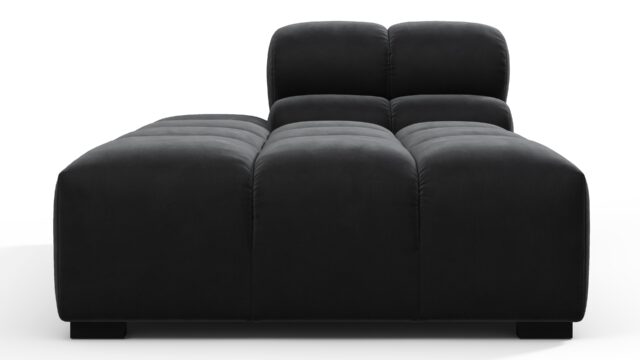 The Tufty – Black Velvet, Armless Chaise (Left)