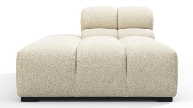 The Tufty – Eggshell Boucle, Armless Chaise (Left)