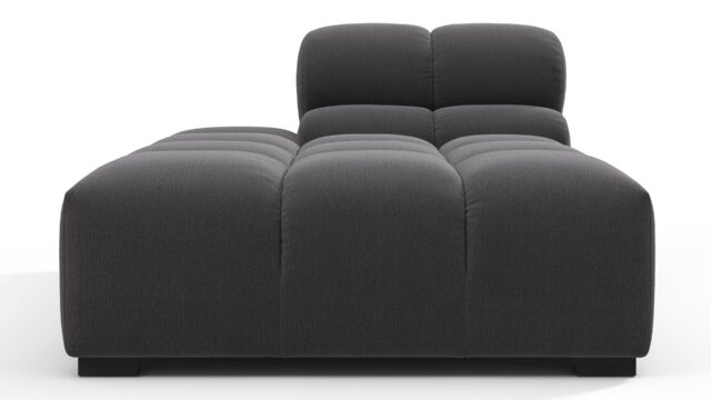 The Tufty – Ink Brushed Weave, Armless Chaise (Left)