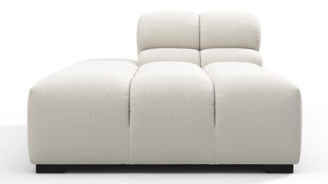 The Tufty – Oatmeal Brushed Weave, Armless Chaise (Left)