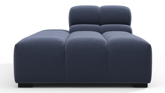 The Tufty – Royal Blue Wool, Armless Chaise (Left)