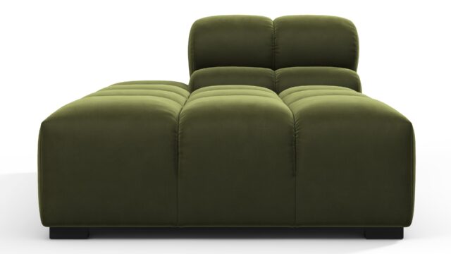 The Tufty – Thyme Luxe Velvet, Armless Chaise (Left)